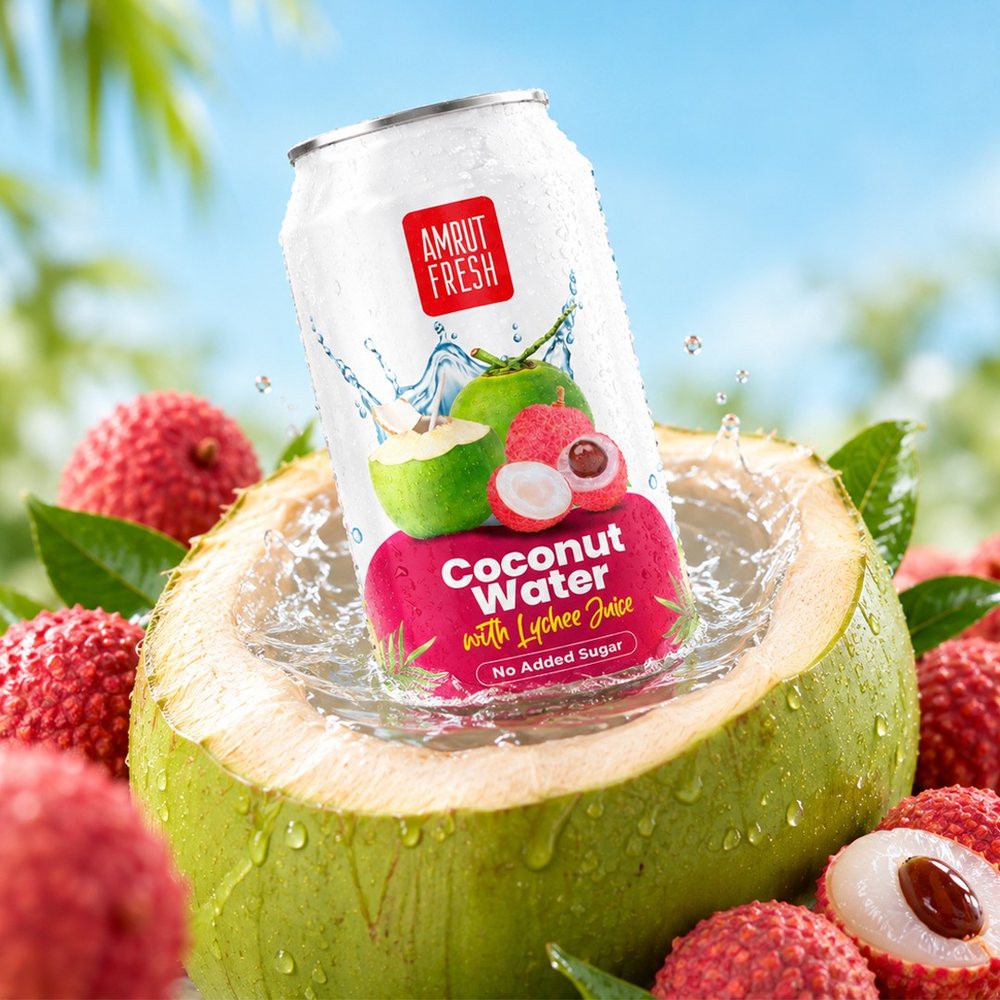 Amrut Fresh Coconut Water with Lychee Juice